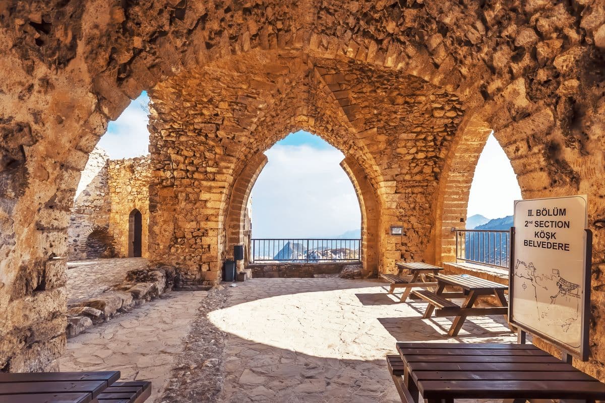 St. Hilarion Castle stone staircases and fortifications